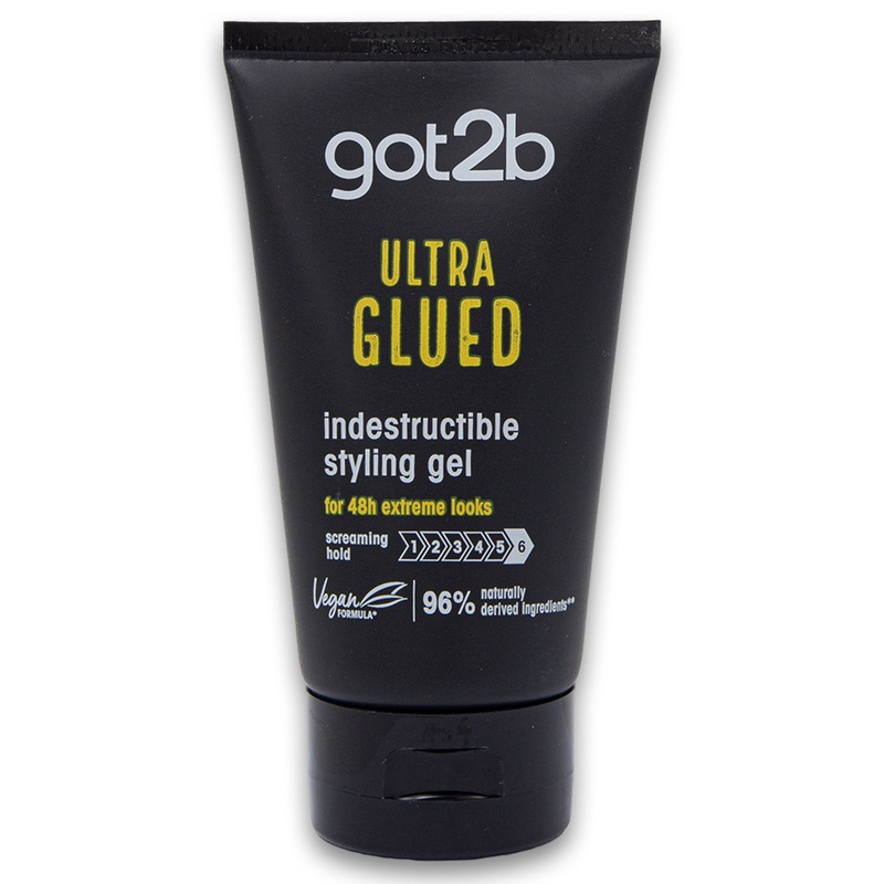 Ultra Glued Indestructible Styling Gel Screaming Hold Vegan Formula 150ml
