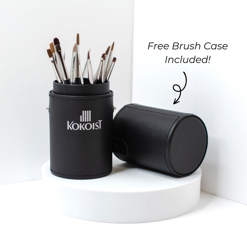 Kokoist Set of Brushes includes a Brush Case, set of 16 brushes