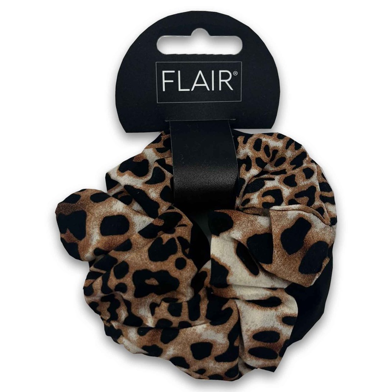 Hair Scrunchie 2s-Leopard & Navy & Green