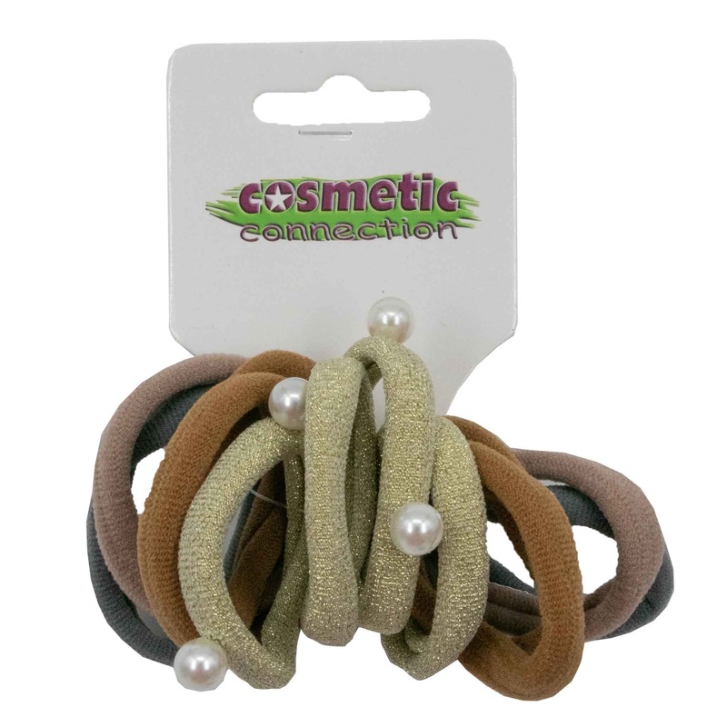 Hair Elastic Rings 12s with Pearls – Ponytail Accessory