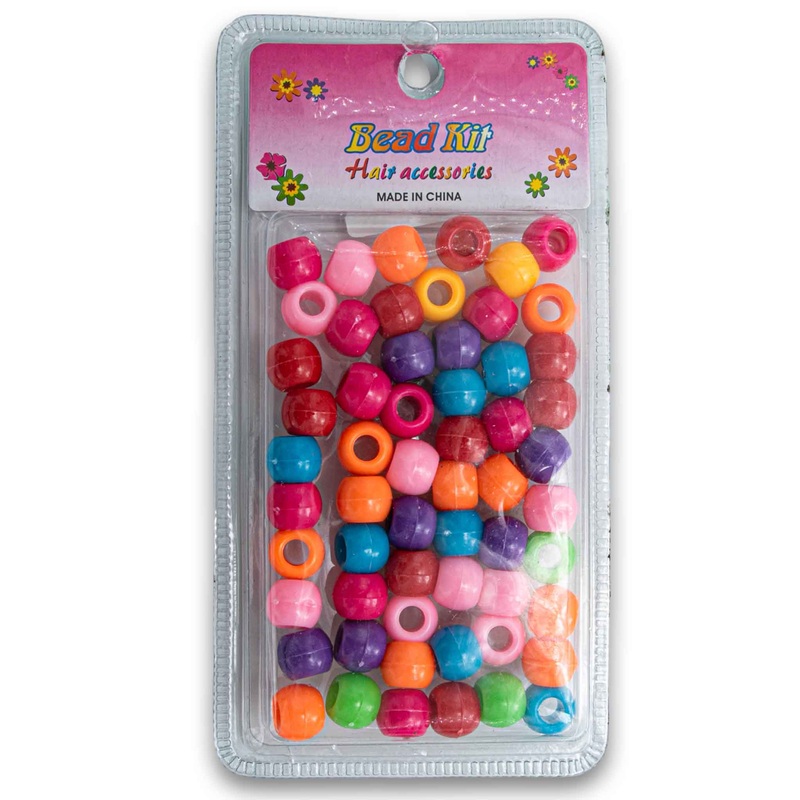 Fashion Hair Plastic Beads Assorted Small
