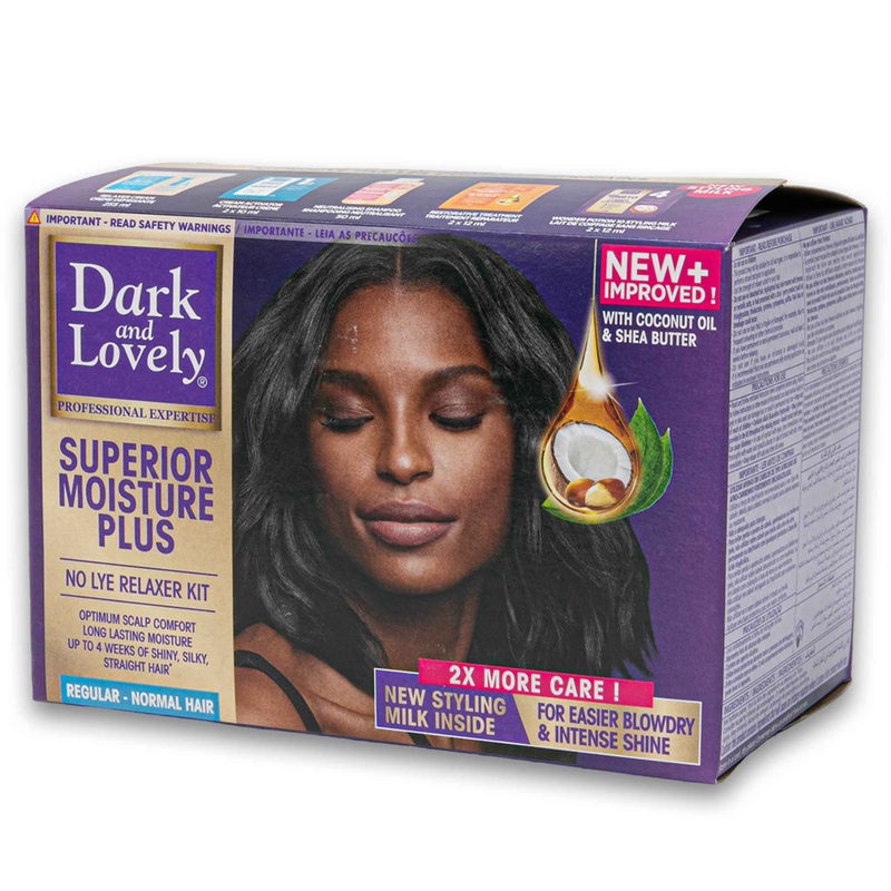 Superior Moisture Plus No-Lye Relaxer Kit | Regular For Normal Hair – With Coconut Oil & Shea Butter