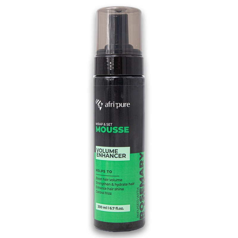 Wrap & Set Volume Enhancer Mousse 200ml | Rosemary-Infused Formula for Fullness Strength & Frizz Control