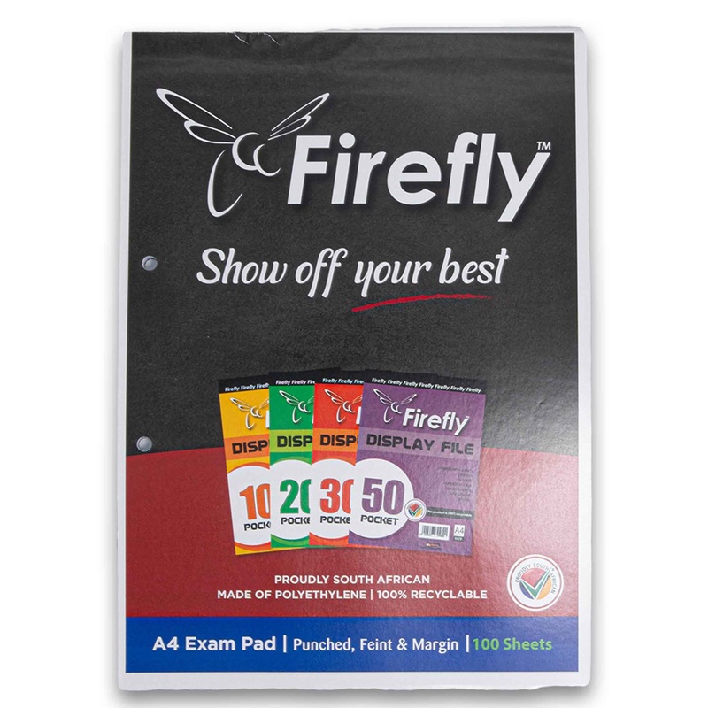 Marlin Exam Pad A4 Punched Feint & Margin 100 Page – Assorted Colour