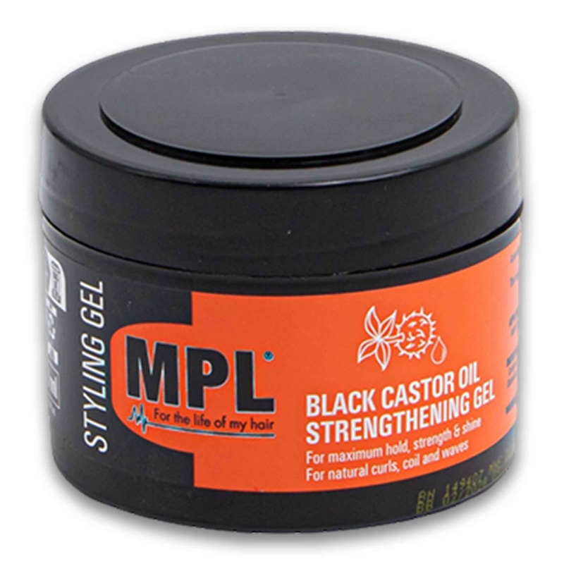 Black Castor Oil Strengthening Styling Gel for Maximum Hold Strength & Shine 100ml