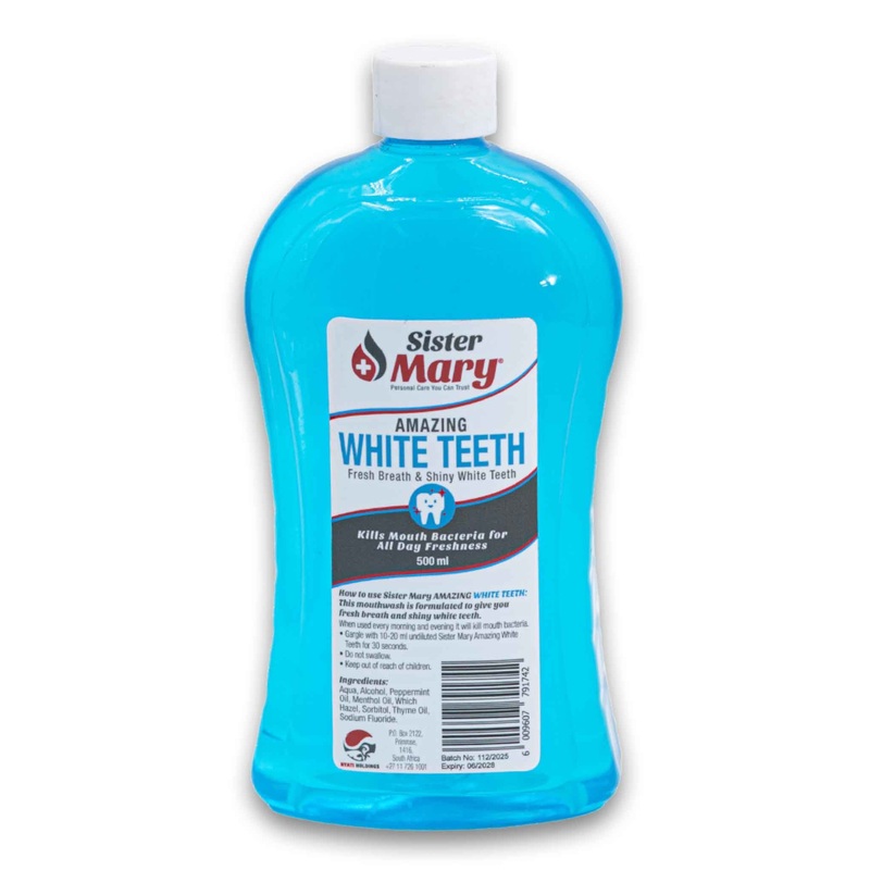 Amazing White Teeth Fresh Breath & Shine White Teeth Kills Bacteria 500ml