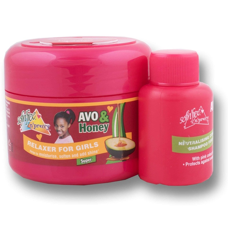 Avo & Honey Relaxer for Kids Super 250ml + Neutralising Shampoo 60ml | Moisturises Softens & Adds Shine