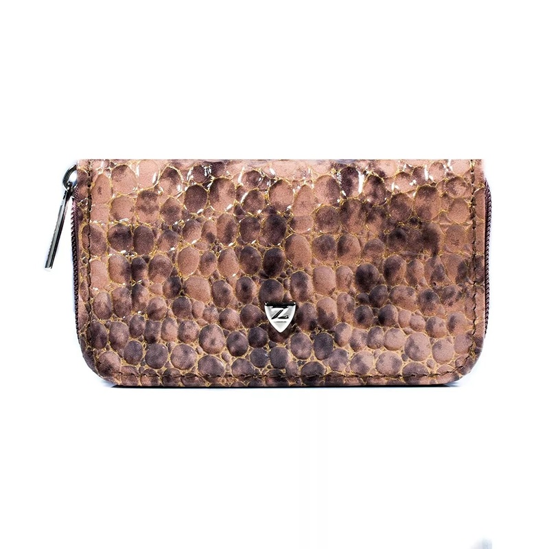 Zinger Manicure Set of 7 tools in Real Leather Case – Light Brown