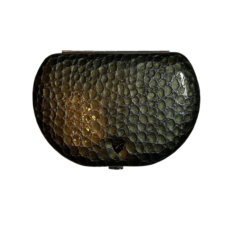 Zinger Manicure Set of 9 tools in Real Leather Case – Dark Grey