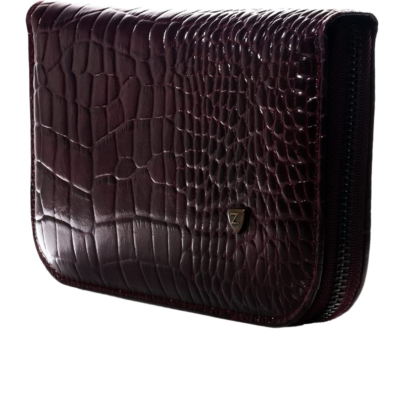 Zinger Pedicure Set of 7 tools in Real Leather Case – Dark Brown