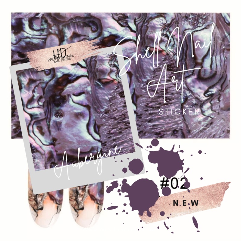 *NEW* Shell Nail Art Sticker – Aubergine