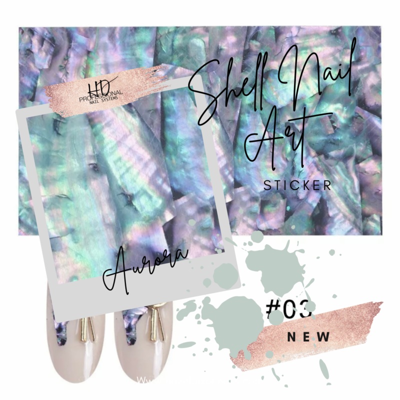 *NEW* Shell Nail Art Sticker – Aurora