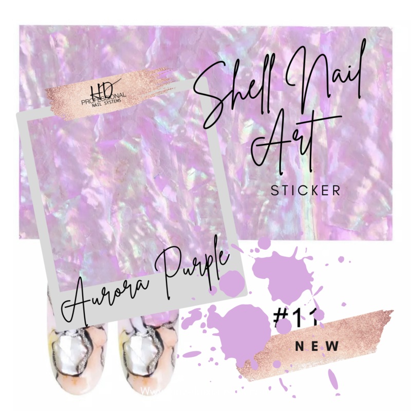 *NEW* Shell Nail Art Sticker – Aurora Purple