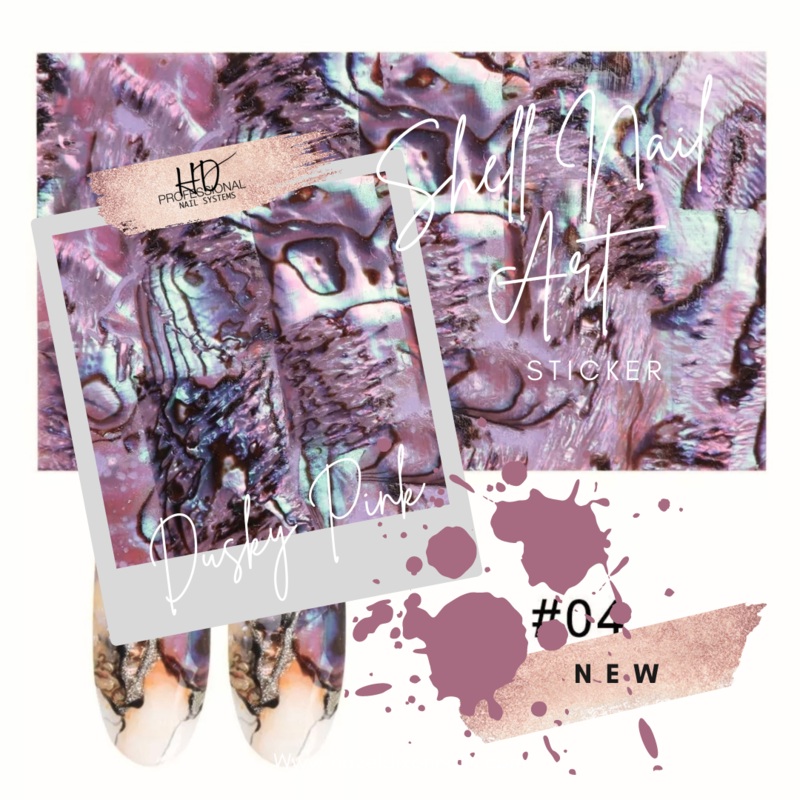 *NEW* Shell Nail Art Sticker – Dusky Pink