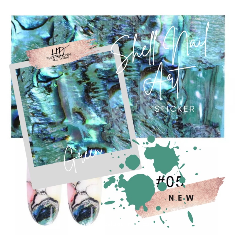 *NEW* Shell Nail Art Sticker – Green
