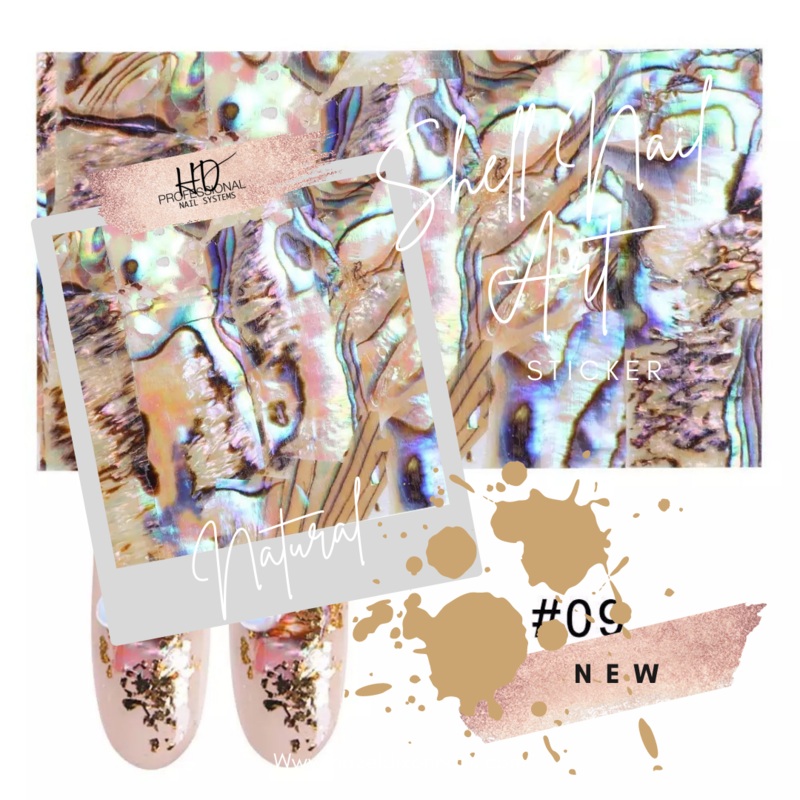 *NEW* Shell Nail Art Sticker – Natural