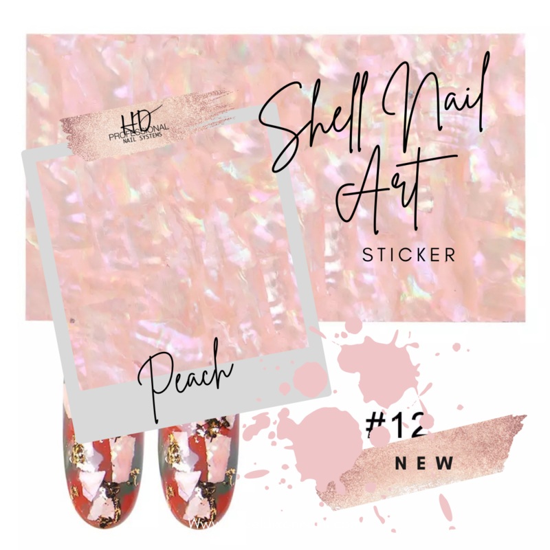 *NEW* Shell Nail Art Sticker – Peach