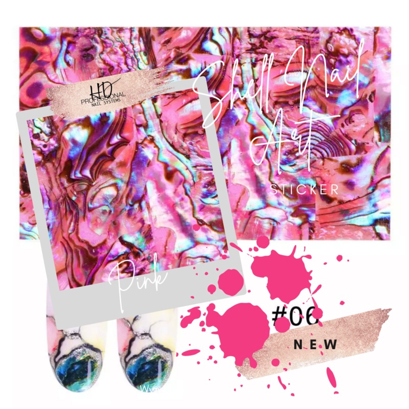 *NEW* Shell Nail Art Sticker – Pink