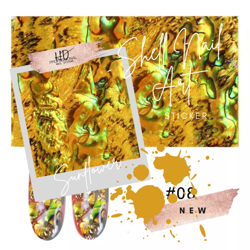 *NEW* Shell Nail Art Sticker – Sunflower