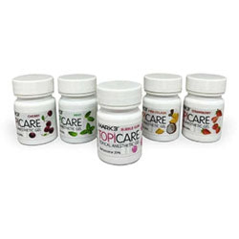 TopiCare Topical Anesthetic Gel Strawberry 20% Benzocaine 1oz. Jar – MARK3*