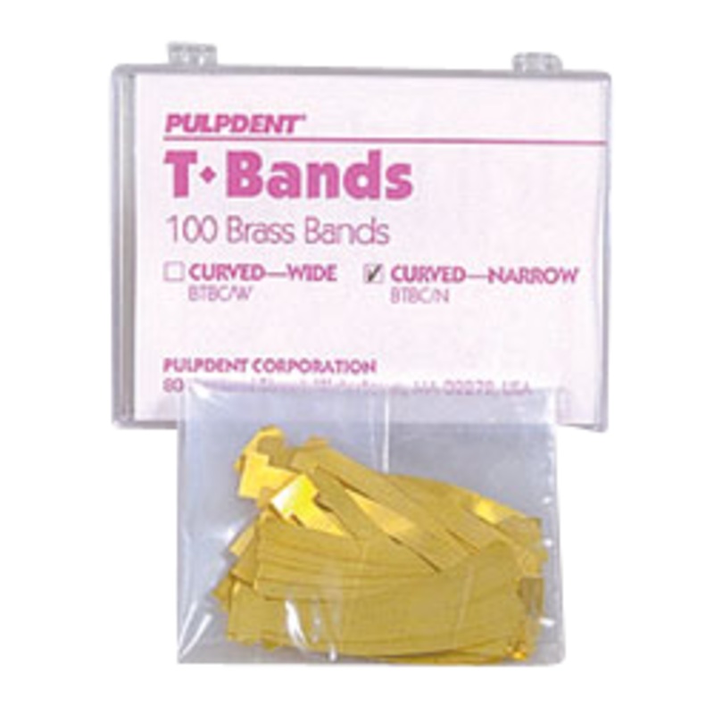T-Bands Stainless Steel Staight Narrow 100/pk. – Pulpdent