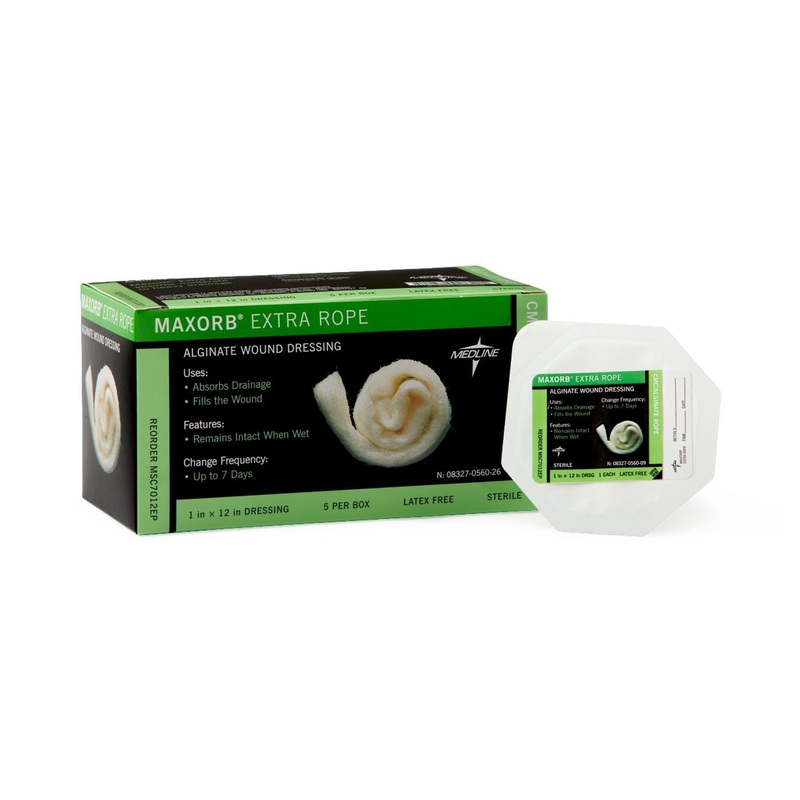 MAXORB EXTRA ALGINATE DRESSING, 12 INCH, SOLD AS 20/CASE MEDLINE MSC7012EP