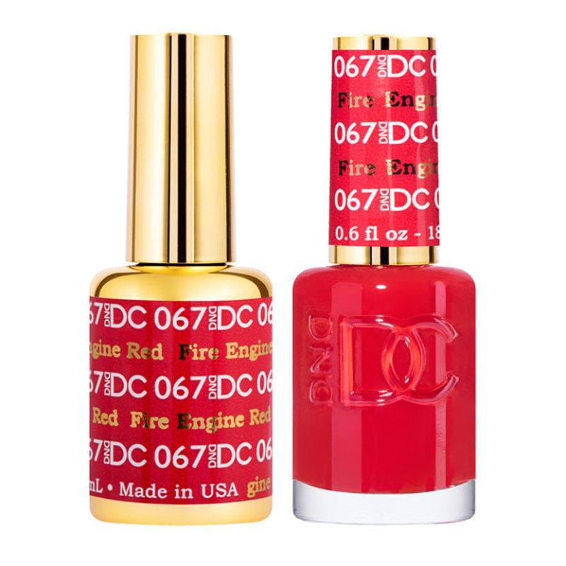 DC DUO Gel Polish and Lacquer – Fire Engine Red DC067