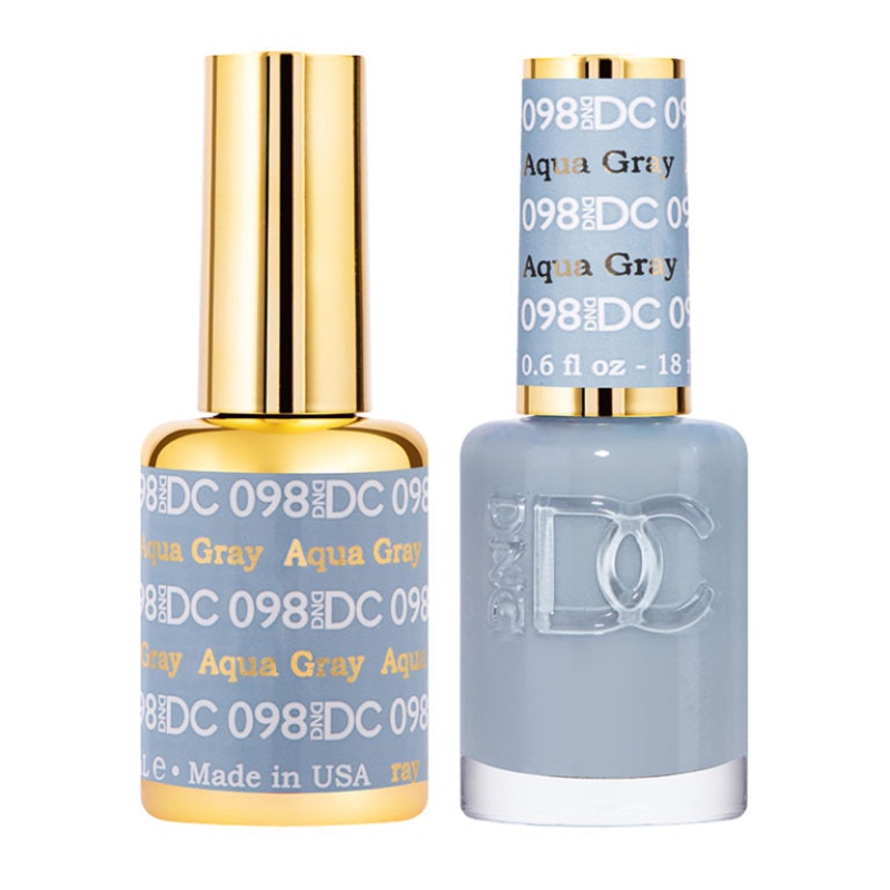 DC DUO Gel Polish and Lacquer – Aqua Gray DC098