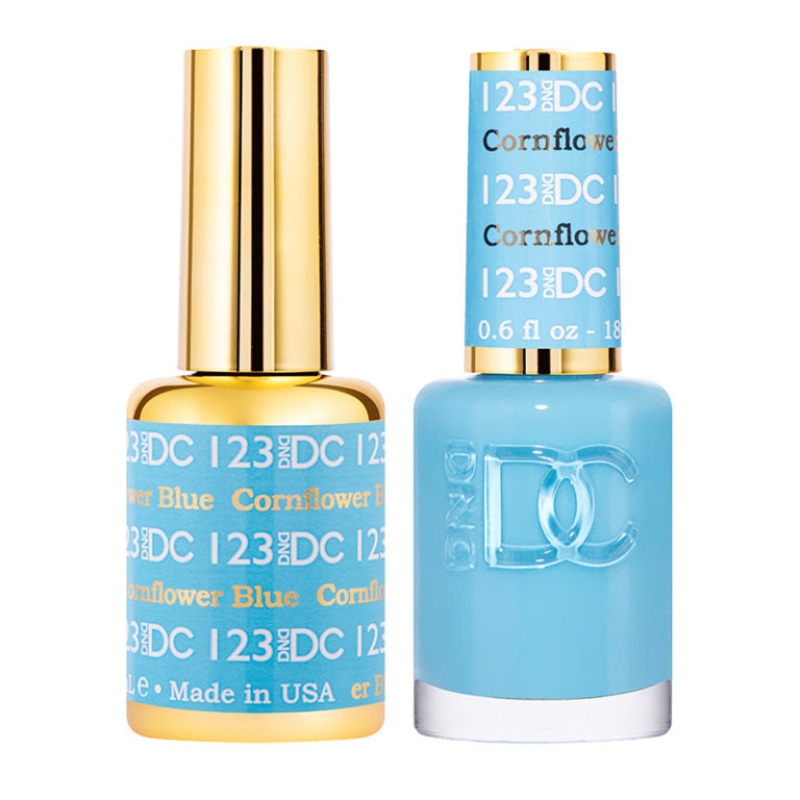 DC DUO Gel Polish and Lacquer – Cornflower Blue DC123