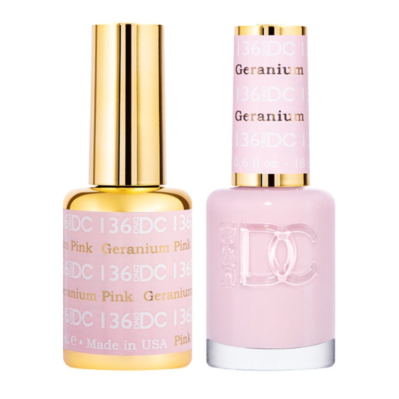 DC DUO Gel Polish and Lacquer – Geranium Pink DC136