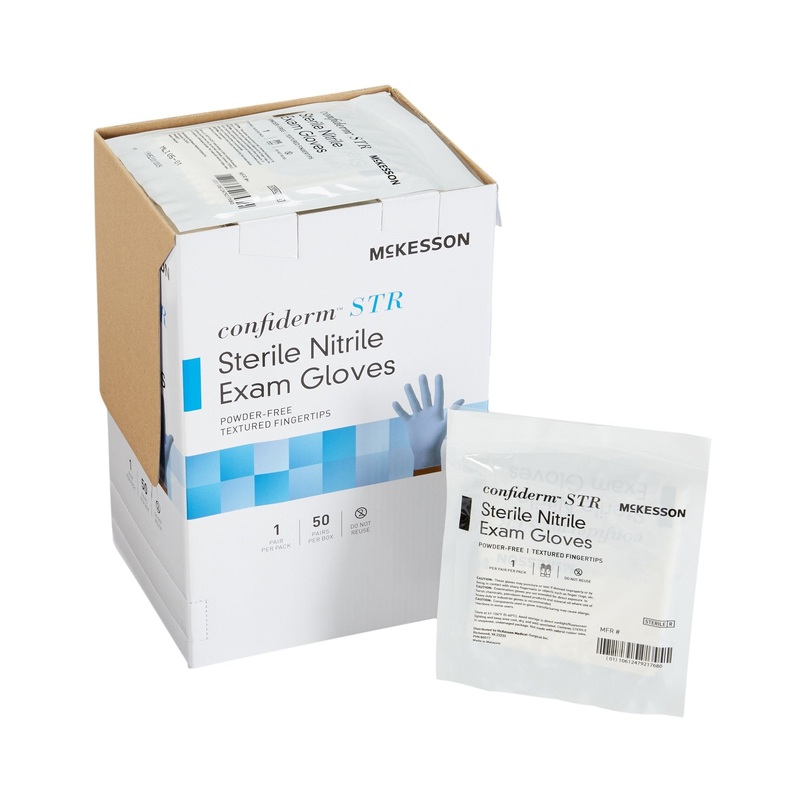 MCKESSON CONFIDERM STR NITRILE EXAM GLOVE, MEDIUM, BLUE, SOLD AS 200/CASE MCKESSON 14-6NSTR4