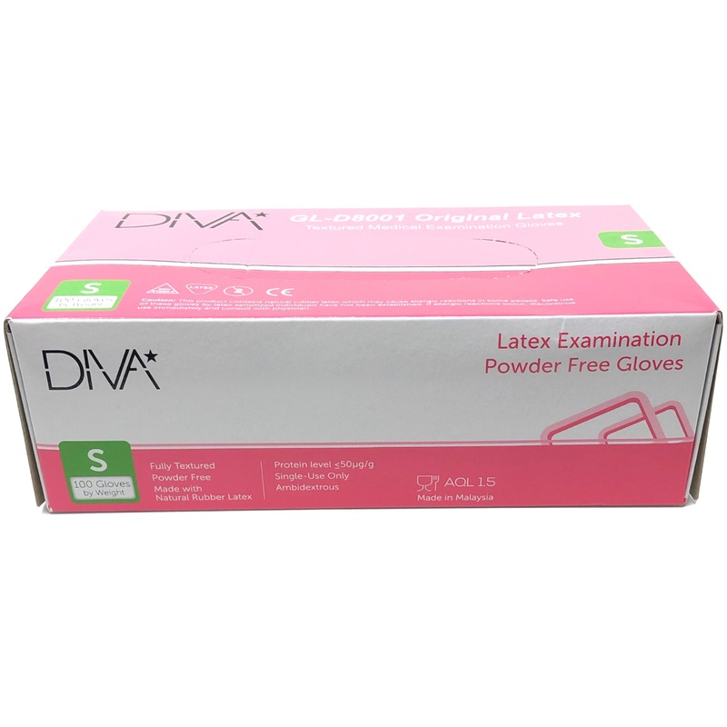 DIVA Gloves Small Latex Powder Free