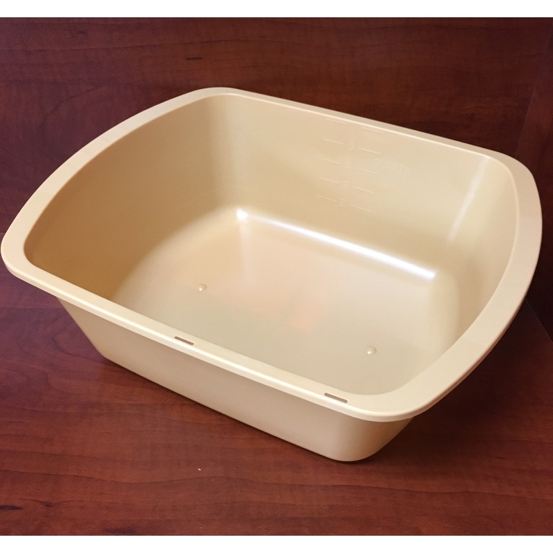 WASH BASIN, RECTANGULAR, 6 QUART, GOLD, SOLD AS 50/CASE GMAX GP41003