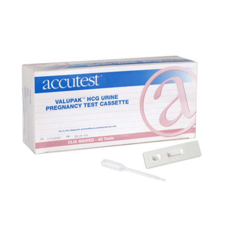 ACCUTEST VALUPAK HCG PREGNANCY FERTILITY REPRODUCTIVE HEALTH TEST KIT, SOLD AS 40/BOX JANT PF453