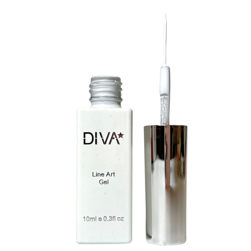 DIVA Line Art Gel White 10ml-Gel Liner Only & Duo (Includes empty bottle)