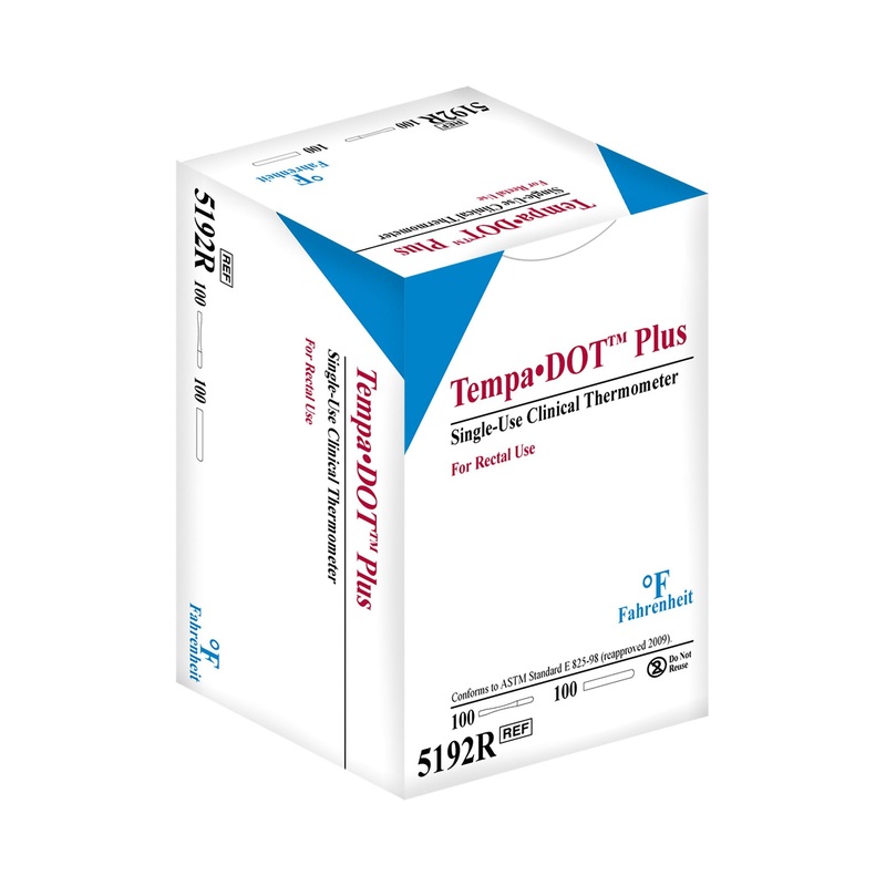 3M TEMPADOT PLUS RECTAL THERMOMETER WITH SHEATH, SOLD AS 100/BOX MEDICAL 5192R