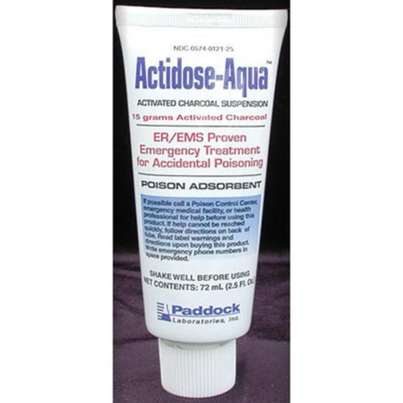 ACTIDOSE-AQUA ACTIVATED CHARCOAL POISON ABSORBENT, SOLD AS 1/EACH BOUND 902125