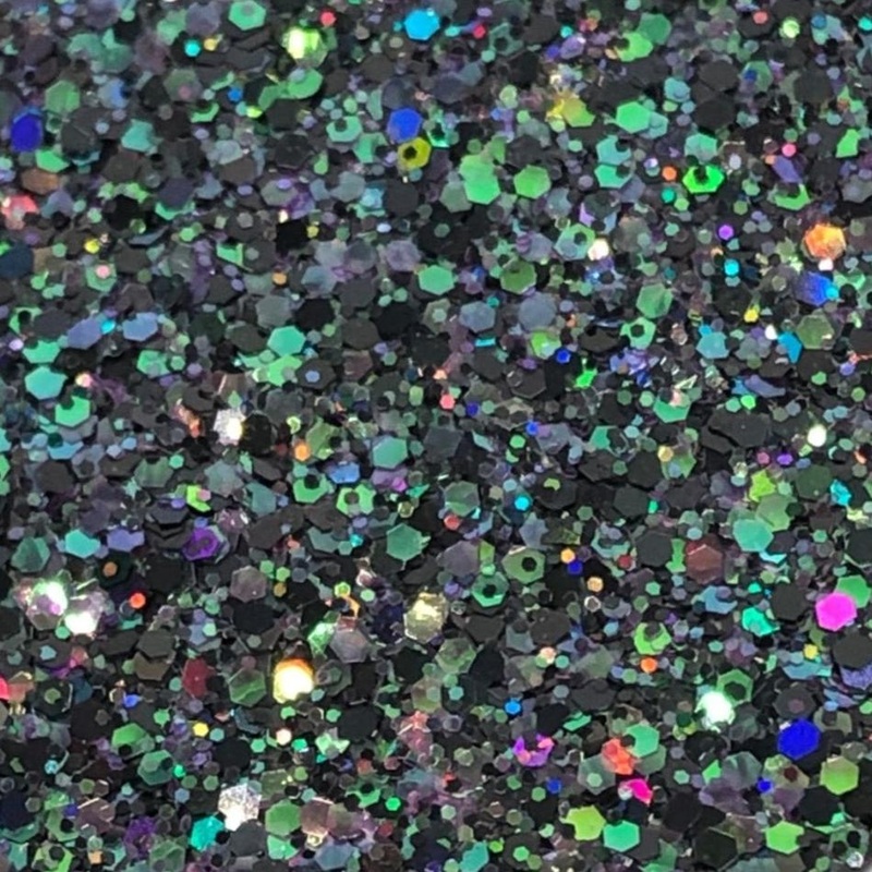 Astroid Black Purple Holographic Nail Glitter 5g