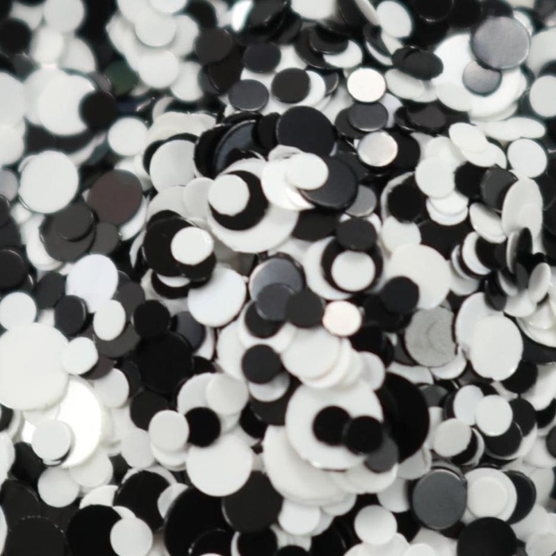 Ying Yang Satin Black & White Nail Glitter 5g