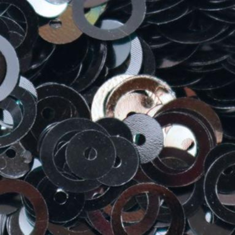 Black Ring Nail Glitter Shapes 5g