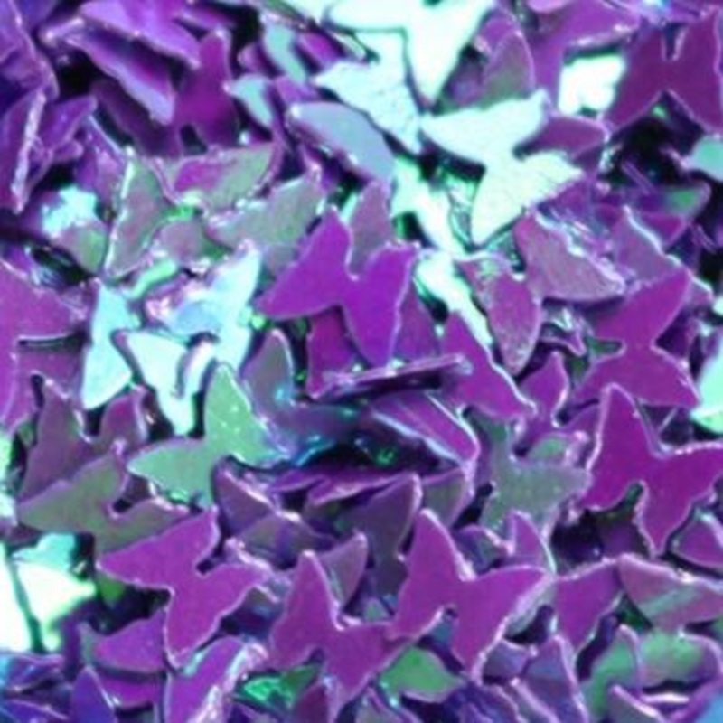 Pearl Purple Butterfly Mix Nail Glitter 5g
