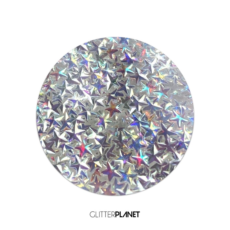 3D Iridescent Stars Loose Nail Glitter 3g
