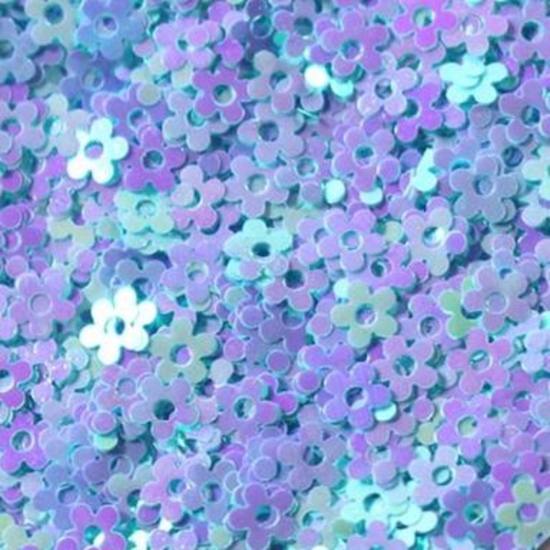Baby Blue Flower 4mm Nail Glitter Shapes