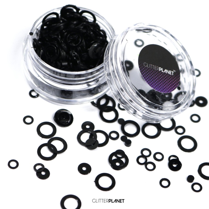 Black Rings Nail Art