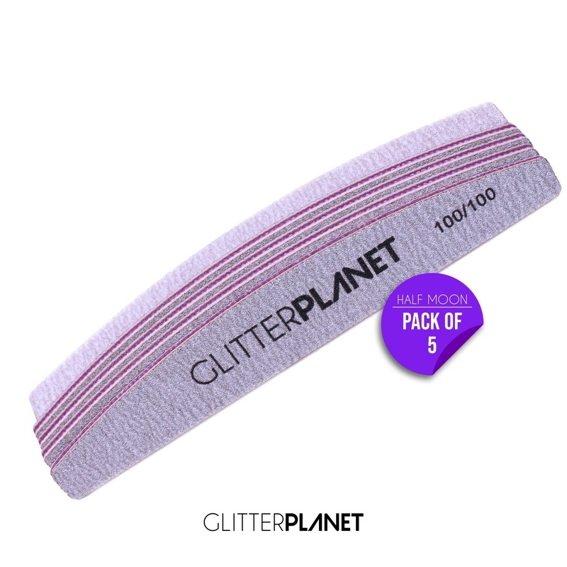 100/100 Grit Half Moon Nail File-5 Pack