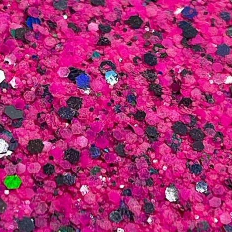 So Not Dead – Pink and Black Holo Nail Glitter