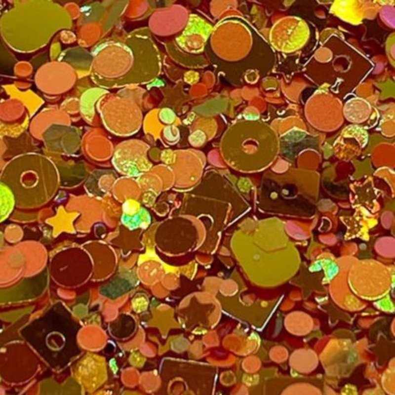 Trickster – Gold and Orange Glitter