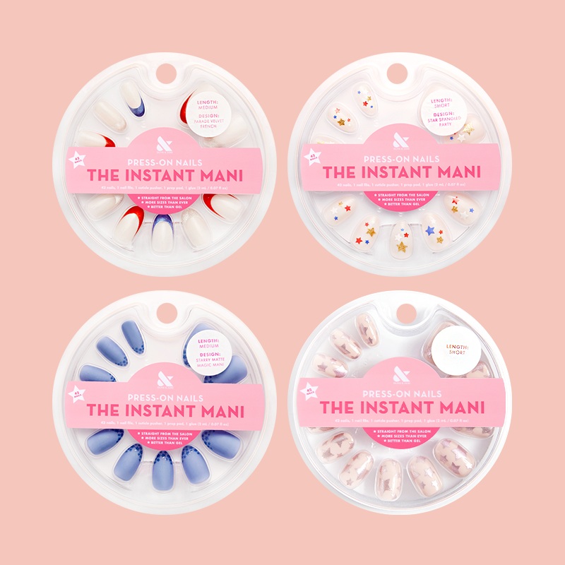 Red, White and Blue Instant Mani Press-On Set