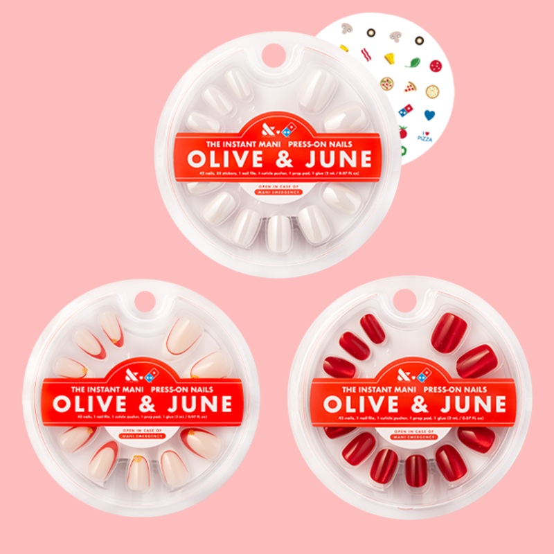 Dominos x Olive & June Press-On Set